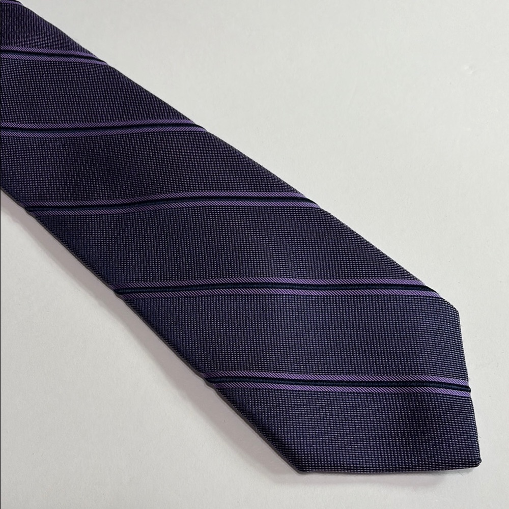 MICHAEL Michael Kors Purple Silk striped Tie 59 X 3
